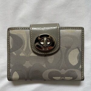 Coach Gray and Cream Women's Wallet